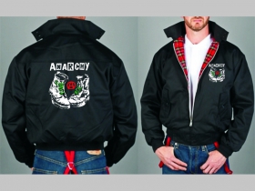 Anarchy  Bunda Harrington s hrejivou podšívkou farby RED TARTAN, obojstranné logo (s kapucou iba v čiernej farbe je za 42,90euro!!)